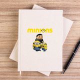 Zepplin Giyim Minions Team Çizgisiz Kanvas Defter Çizgisiz - Krem - 14x21 cm