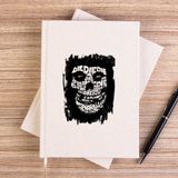 Zepplin Giyim Misfits Die Die My Darling Çizgisiz Kanvas Defter Çizgisiz - Krem - 14x21 cm