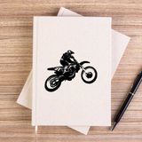 Zepplin Giyim Motokros Endurocross Çizgisiz Kanvas Defter Çizgisiz - Krem - 14x21 cm