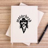 Zepplin Giyim Motörhead Face Çizgisiz Kanvas Defter Çizgisiz - Krem - 14x21 cm