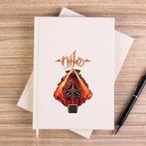 Zepplin Giyim Nile Vile Nilotic Rites Çizgisiz Kanvas Defter Çizgisiz - Krem - 14x21 cm