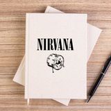 Zepplin Giyim Nirvana Logo Classic Çizgisiz Kanvas Defter Çizgisiz - Krem - 14x21 cm