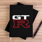 Zepplin Giyim Nissan Gtr Logo Siyah Kanvas Defter Çizgisiz - 14x21 cm