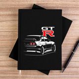 Zepplin Giyim Nissan Skyline Gtr R33 Siyah Kanvas Defter Çizgisiz - 14x21 cm