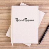 Zepplin Giyim Nocturnal Depression Text Çizgisiz Kanvas Defter Çizgisiz - Krem - 14x21 cm