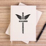 Zepplin Giyim Nurm Khabib Çizgisiz Kanvas Defter Çizgisiz - Krem - 14x21 cm