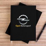 Zepplin Giyim Opel Motorsport Siyah Çizgisiz Kanvas Defter Çizgisiz - 14x21 cm