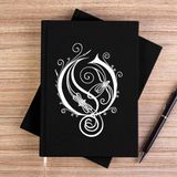 Zepplin Giyim Opeth Logo Amblem Siyah Kanvas Defter Çizgisiz - 14x21 cm