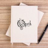 Zepplin Giyim Opeth Logo Classic 2 Çizgisiz Kanvas Defter Çizgisiz - Krem - 14x21 cm