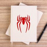 Zepplin Giyim Örümcek Adam Logo Çizgisiz Kanvas Defter Çizgisiz - Krem - 14x21 cm