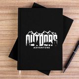 Zepplin Giyim Outdors Adventure Siyah Çizgisiz Kanvas Defter Çizgisiz - 14x21 cm