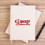 Zepplin Giyim Ozzy Osbounre Blood Çizgisiz Kanvas Defter Çizgisiz - Krem - 14x21 cm