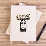 Zepplin Giyim Ozzy Osbounre Drawing Çizgisiz Kanvas Defter Çizgisiz - Krem - 14x21 cm