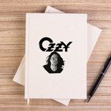 Zepplin Giyim Ozzy Osbounre Head Çizgisiz Kanvas Defter Çizgisiz - Krem - 14x21 cm