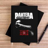 Zepplin Giyim Pantera Vulgar Display Of Power Siyah Kanvas Defter Çizgisiz - 14x21 cm