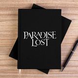 Zepplin Giyim Paradise Lost Text Siyah Çizgisiz Kanvas Defter Çizgisiz - 14x21 cm