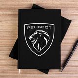 Zepplin Giyim Peugeot Logo Siyah Kanvas Defter Çizgisiz - 14x21 cm