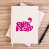 Zepplin Giyim Pink Floyd Black Text Çizgisiz Kanvas Defter Çizgisiz - Krem - 14x21 cm