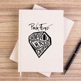 Zepplin Giyim Pink Floyd Crayz Diamond Çizgisiz Kanvas Defter Çizgisiz - Krem - 14x21 cm