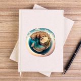 Zepplin Giyim Planet Çizgisiz Kanvas Defter Çizgisiz - Krem - 14x21 cm
