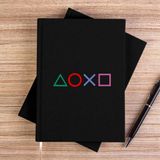 Zepplin Giyim Playstation Consol Siyah Çizgisiz Kanvas Defter Çizgisiz - 14x21 cm
