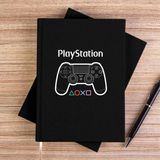 Zepplin Giyim Playstation Gamepad Text Siyah Çizgisiz Kanvas Defter Çizgisiz - 14x21 cm