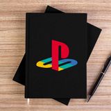 Zepplin Giyim Playstation Logo Color Siyah Çizgisiz Kanvas Defter Çizgisiz - 14x21 cm