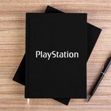 Zepplin Giyim Playstation Text Siyah Çizgisiz Kanvas Defter Çizgisiz - 14x21 cm