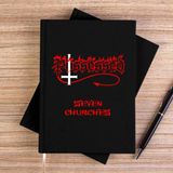Zepplin Giyim Possessed Seven Churches Siyah Çizgisiz Kanvas Defter Çizgisiz - 14x21 cm