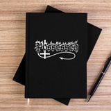 Zepplin Giyim Possessed Text Logo Siyah Çizgisiz Kanvas Defter Çizgisiz - 14x21 cm