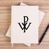Zepplin Giyim Powerwolf Logo Design Çizgisiz Kanvas Defter Çizgisiz - Krem - 14x21 cm
