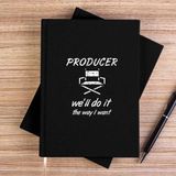 Zepplin Giyim Producer Siyah Çizgisiz Kanvas Defter Çizgisiz - 14x21 cm