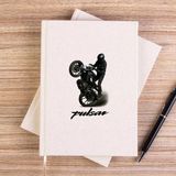 Zepplin Giyim Pulsar NS200 Bike Krem Çizgisiz Kanvas Defter Çizgisiz - 14x21 cm