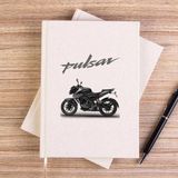 Zepplin Giyim Pulsar NS200 Moto Krem Çizgisiz Kanvas Defter Çizgisiz - 14x21 cm