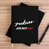 Zepplin Giyim Pulsar NS200 Text Siyah Çizgisiz Kanvas Defter Çizgisiz - 14x21 cm