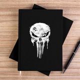 Zepplin Giyim Punisher Damaged Siyah Kanvas Defter Çizgisiz - 14x21 cm