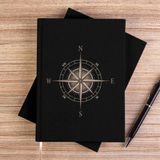 Zepplin Giyim Pusula Siyah Kanvas Defter Çizgisiz - 14x21 cm