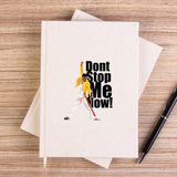 Zepplin Giyim Queen Don't Stop Me Now Çizgisiz Kanvas Defter Çizgisiz - Krem - 14x21 cm