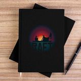 Zepplin Giyim Raft Icon Siyah Çizgisiz Kanvas Defter Çizgisiz - 14x21 cm