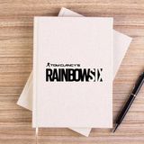 Zepplin Giyim Rainbow Six Logo Krem Çizgisiz Kanvas Defter Çizgisiz - 14x21 cm