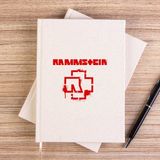 Zepplin Giyim Rammstein Fly Çizgisiz Kanvas Defter Çizgisiz - Krem - 14x21 cm