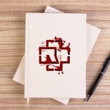 Zepplin Giyim Rammstein Logo 4 Çizgisiz Kanvas Defter Çizgisiz - Krem - 14x21 cm