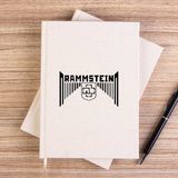 Zepplin Giyim Rammstein Wall Çizgisiz Kanvas Defter Çizgisiz - Krem - 14x21 cm
