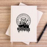 Zepplin Giyim Ramones Text And Group Çizgisiz Kanvas Defter Çizgisiz - Krem - 14x21 cm