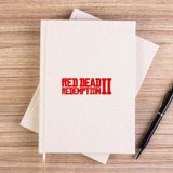 Zepplin Giyim Red Dead Redemption 2 Red Text Çizgisiz Kanvas Defter Çizgisiz - Krem - 14x21 cm
