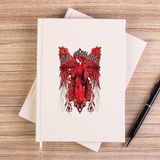 Zepplin Giyim Red Wings My Religion Text Çizgisiz Kanvas Defter Çizgisiz - Krem - 14x21 cm
