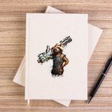 Zepplin Giyim Rocket Raccoon Body Çizgisiz Kanvas Defter Çizgisiz - Krem - 14x21 cm