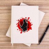 Zepplin Giyim Samurai Öklid Çizgisiz Kanvas Defter Çizgisiz - Krem - 14x21 cm