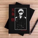 Zepplin Giyim Satoru Jujutsu Kaisen Siyah Kanvas Defter Çizgisiz - 14x21 cm