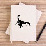 Zepplin Giyim Scorpions Logo White Çizgisiz Kanvas Defter Çizgisiz - Krem - 14x21 cm